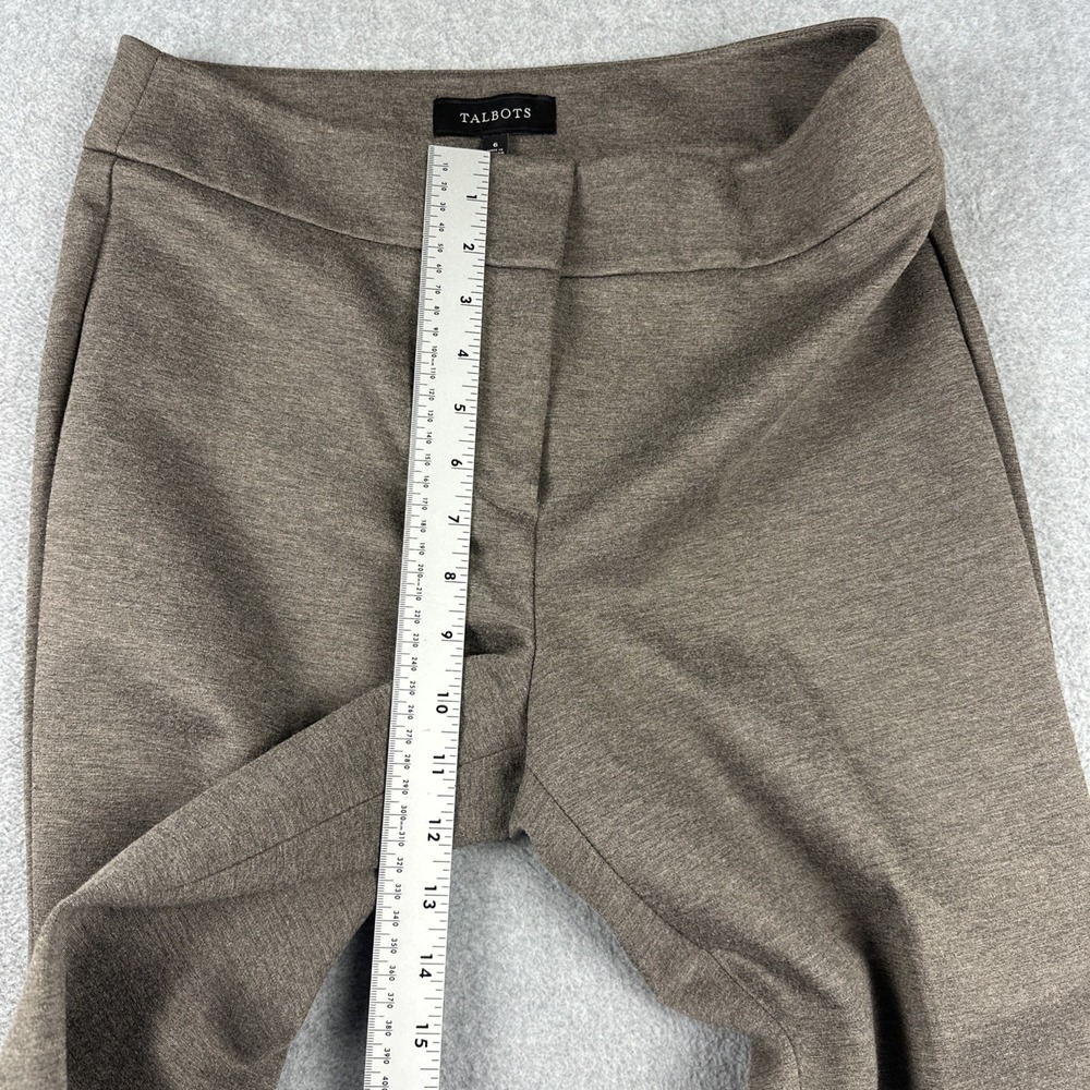 Talbots Pants Womens 6 Beige Bootcut Flare Stretch Soft Career Chino Trousers - Picture 5 of 10